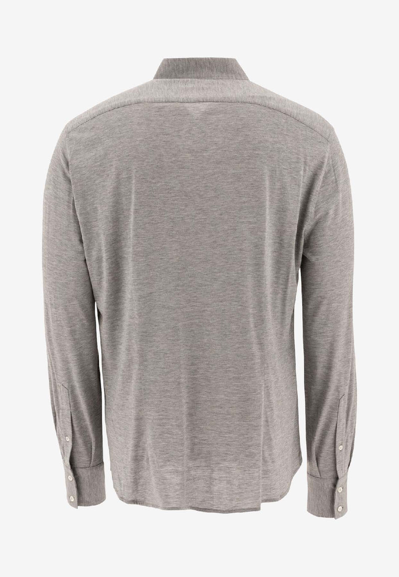 Brunello Cucinelli Silk-Blend Buttoned Shirt Gray MH8366686C571_195b83fd-6542-46cc-9ada-cd2f691a2259