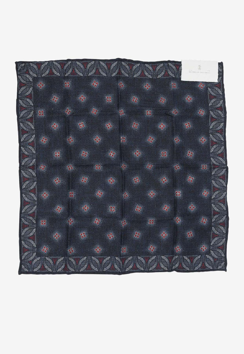 Brunello Cucinelli Printed Silk Pocket Square Blue MI8720091CIA83_5225084b-cc57-438a-9c67-afe3aa42aa63
