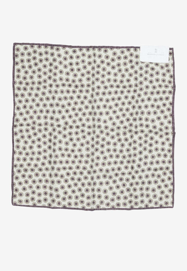Brunello Cucinelli Printed Silk Pocket Square Beige MI8780091COR45_9a97d3b9-741d-4f62-a0bc-6ac4ad860aad