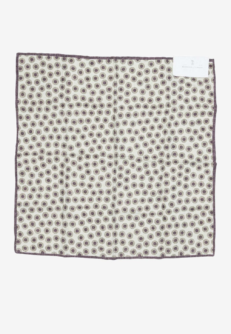 Brunello Cucinelli Printed Silk Pocket Square Beige MI8780091COR45_9a97d3b9-741d-4f62-a0bc-6ac4ad860aad