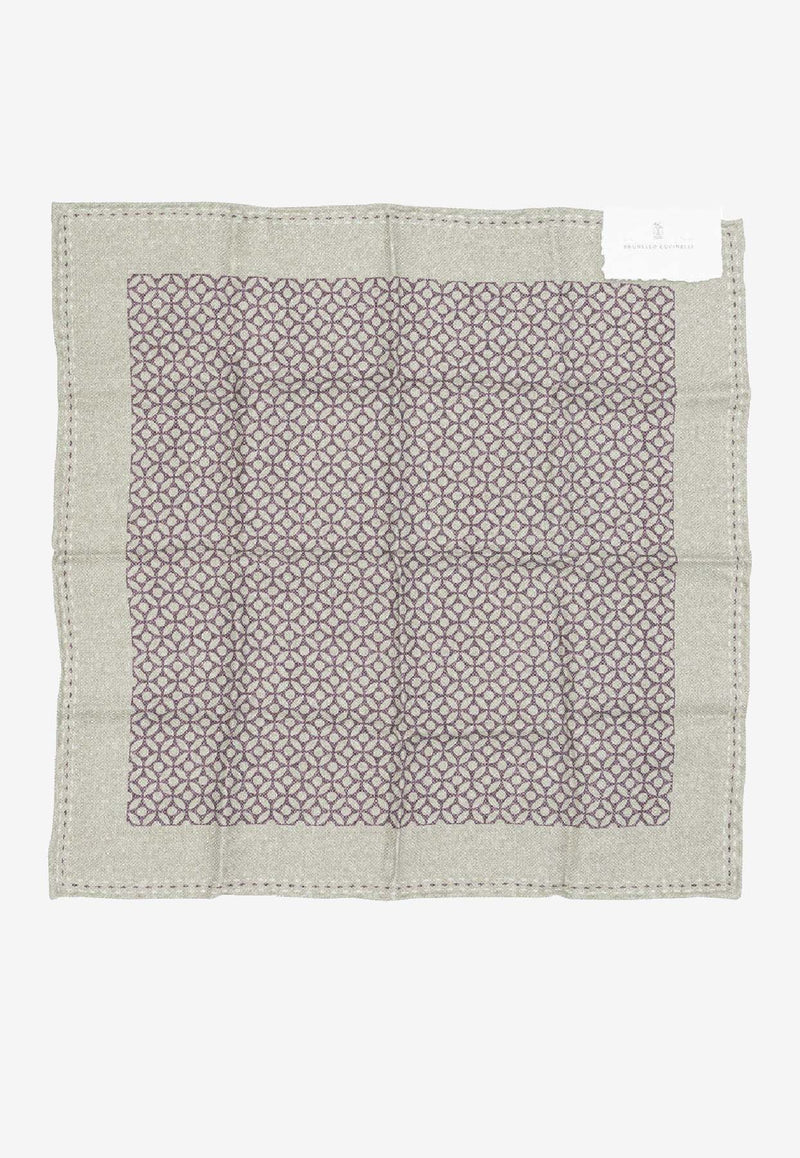 Brunello Cucinelli Printed Silk Pocket Square Beige MI8790091CLJ46_7ad83f43-8842-421f-b870-c77a19ab8d34