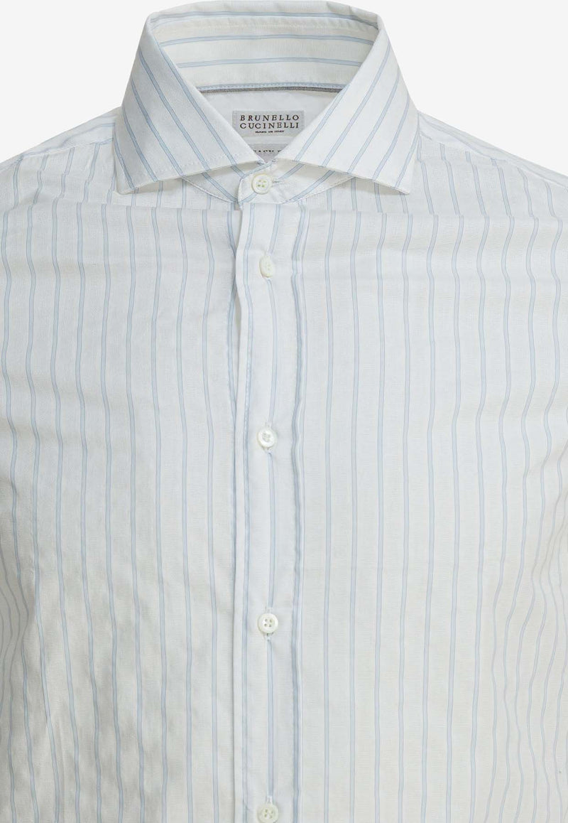 Brunello Cucinelli Long-Sleeved Striped Shirt  White MM6360627C013_a03308ff-adde-4501-be84-311c56b63d84