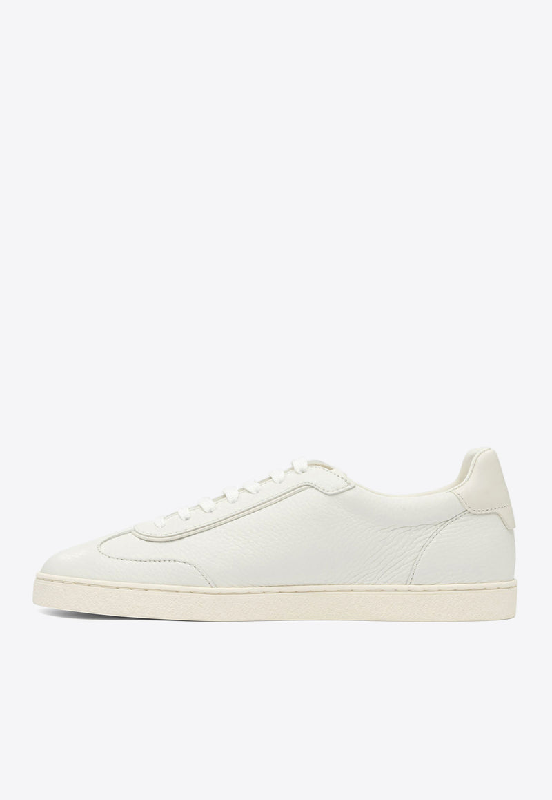 Brunello Cucinelli Leather Lace-Up Sneakers White MZUKGOJ336CJX19_82505
