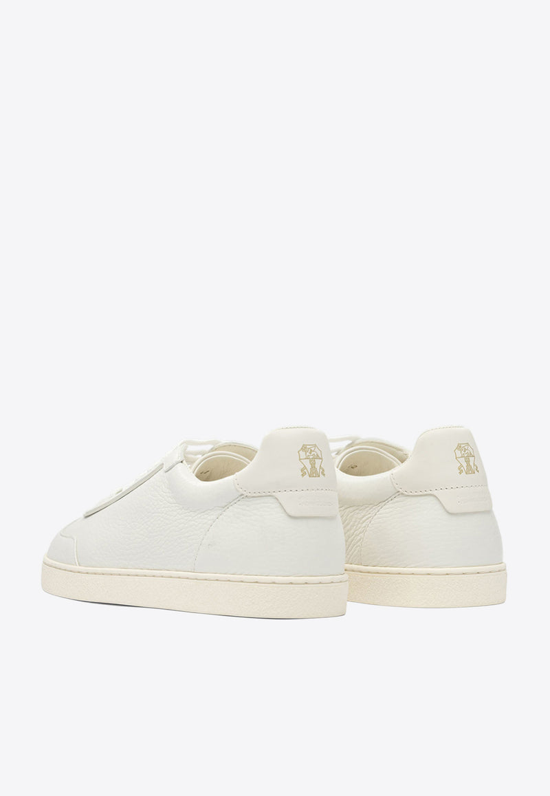 Brunello Cucinelli Leather Lace-Up Sneakers White MZUKGOJ336CJX19_82505