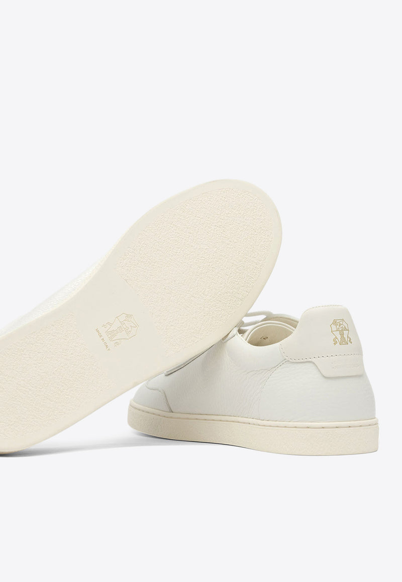 Brunello Cucinelli Leather Lace-Up Sneakers White MZUKGOJ336CJX19_82505