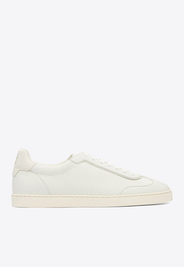 Brunello Cucinelli Leather Lace-Up Sneakers White MZUKGOJ336CJX19_82505
