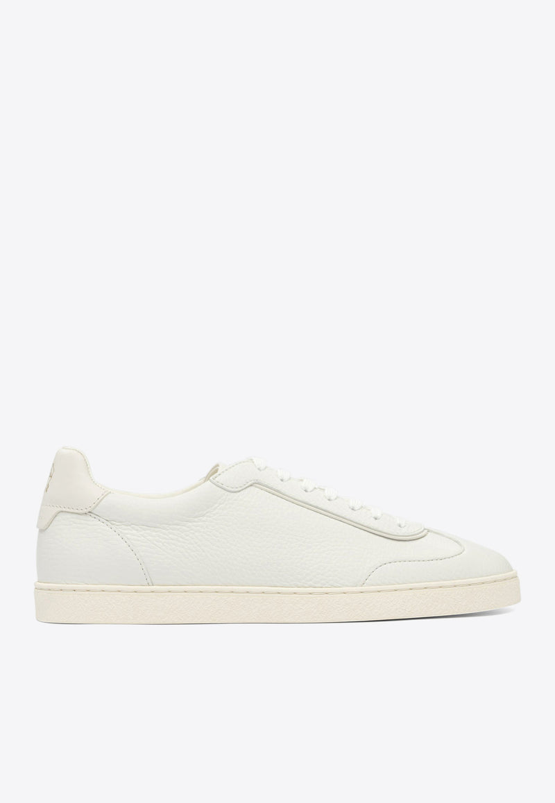 Brunello Cucinelli Leather Lace-Up Sneakers White MZUKGOJ336CJX19_82505