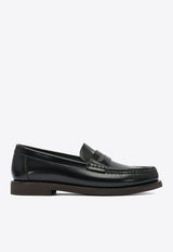Brunello Cucinelli Monili Chain Leather Penny Loafers Black MZVNG3011C101_82842