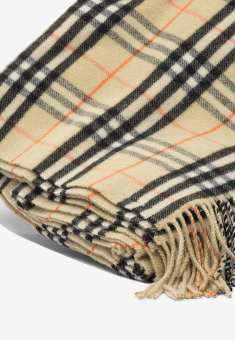 Burberry Cashmere Checked Shawl Beige 8109573_82316