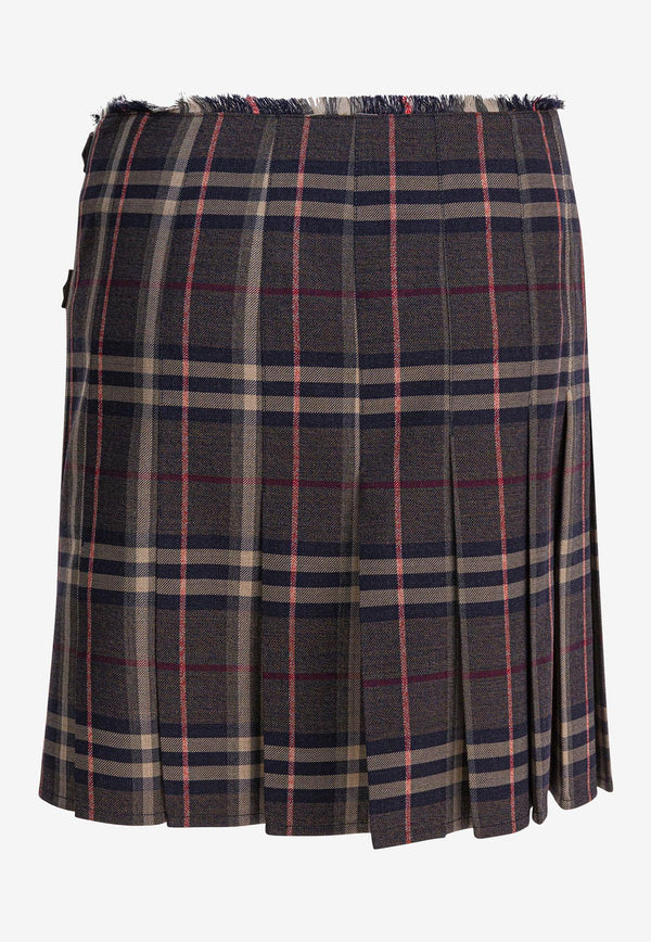 Burberry Pleated Check Mini Skirt Multicolor 8110427_82283