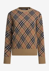 Burberry Vintage Check Wool Knit Sweater Beige 8110514_82816