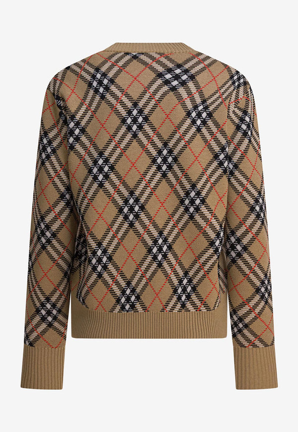 Burberry Vintage Check Wool Knit Sweater Beige 8110514_82816