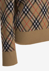 Burberry Vintage Check Wool Knit Sweater Beige 8110514_82816