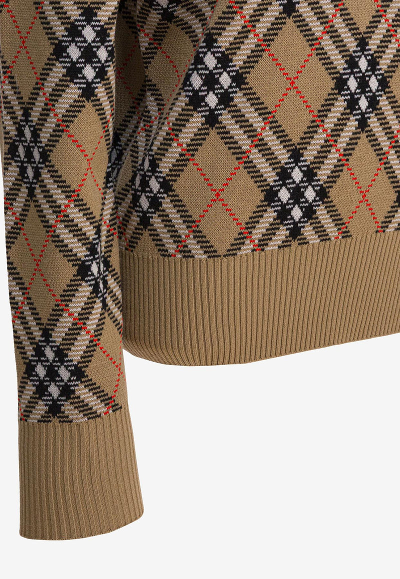 Burberry Vintage Check Wool Knit Sweater Beige 8110514_82816