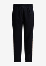 Burberry Check-Trimmed Track Pants Black 8110791_81786