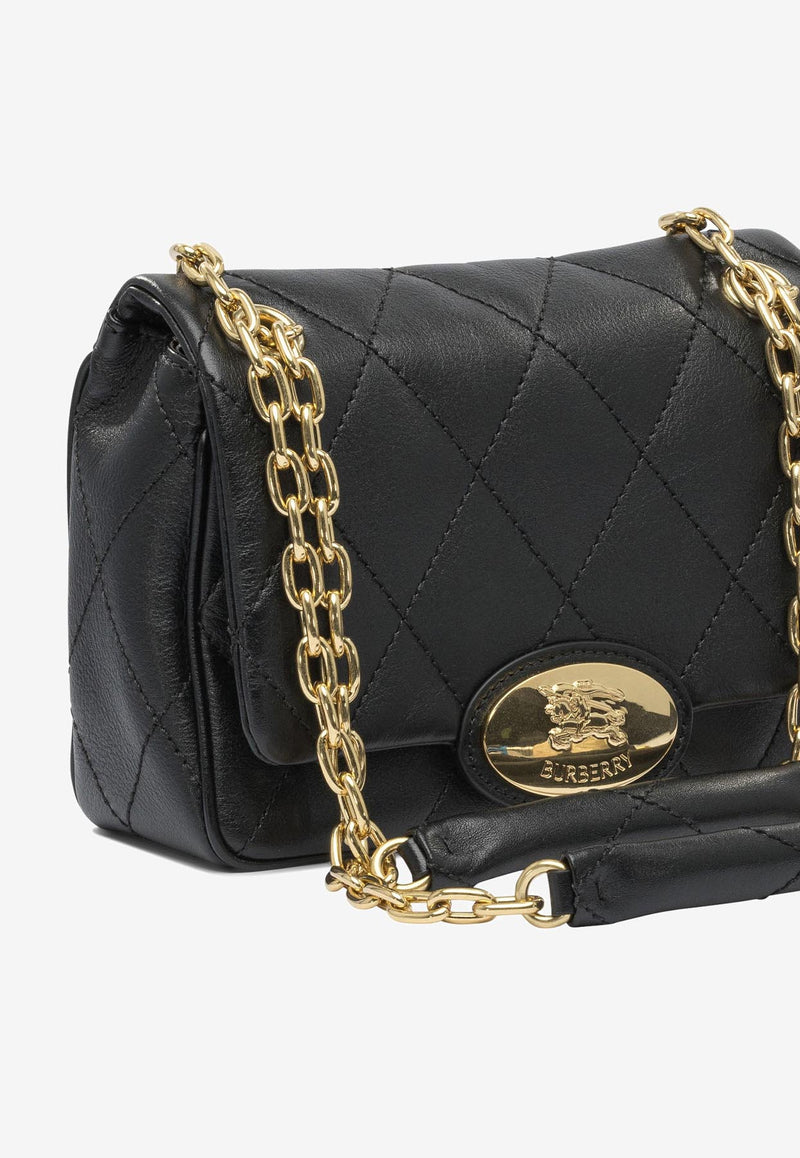 Burberry Small Strand Quilted Leather Crossbody Bag  Black 8111264_82217