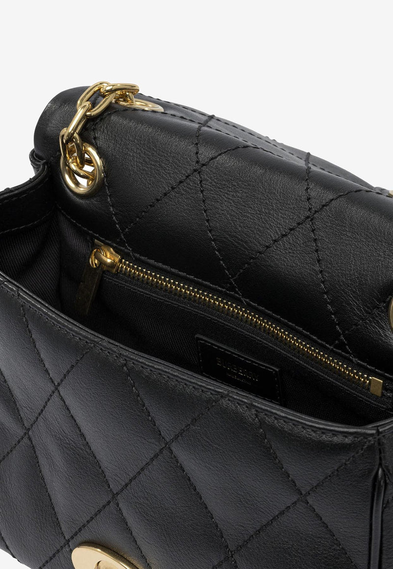 Burberry Small Strand Quilted Leather Crossbody Bag  Black 8111264_82217