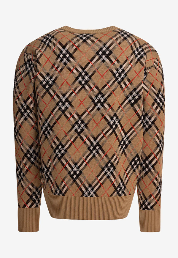Burberry Vintage Check Crewneck Sweater Beige 8111379_82449