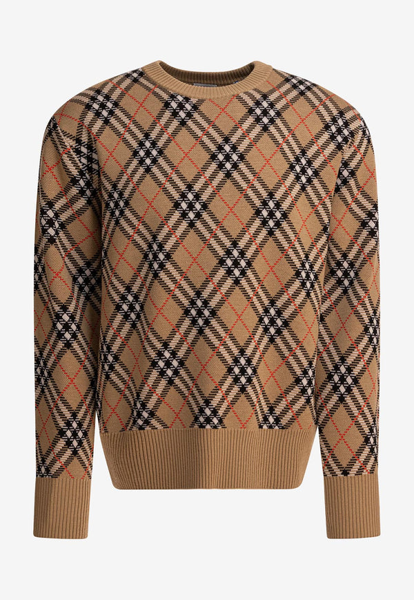 Burberry Vintage Check Crewneck Sweater Beige 8111379_82449