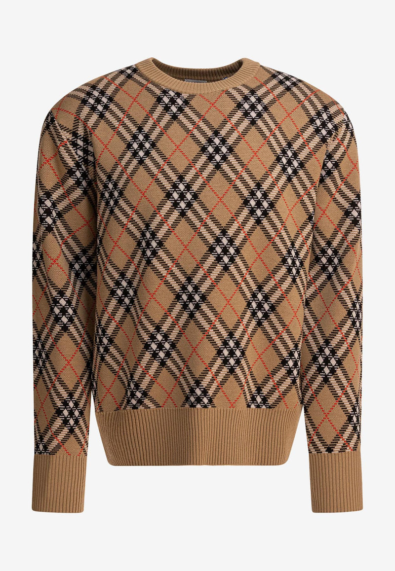 Burberry Vintage Check Crewneck Sweater Beige 8111379_82449