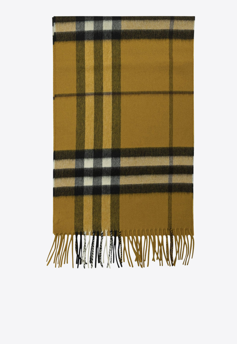 Burberry Checked Cashmere Scarf Yellow 8112714_5381d452-a367-44af-9018-37f8902f3317