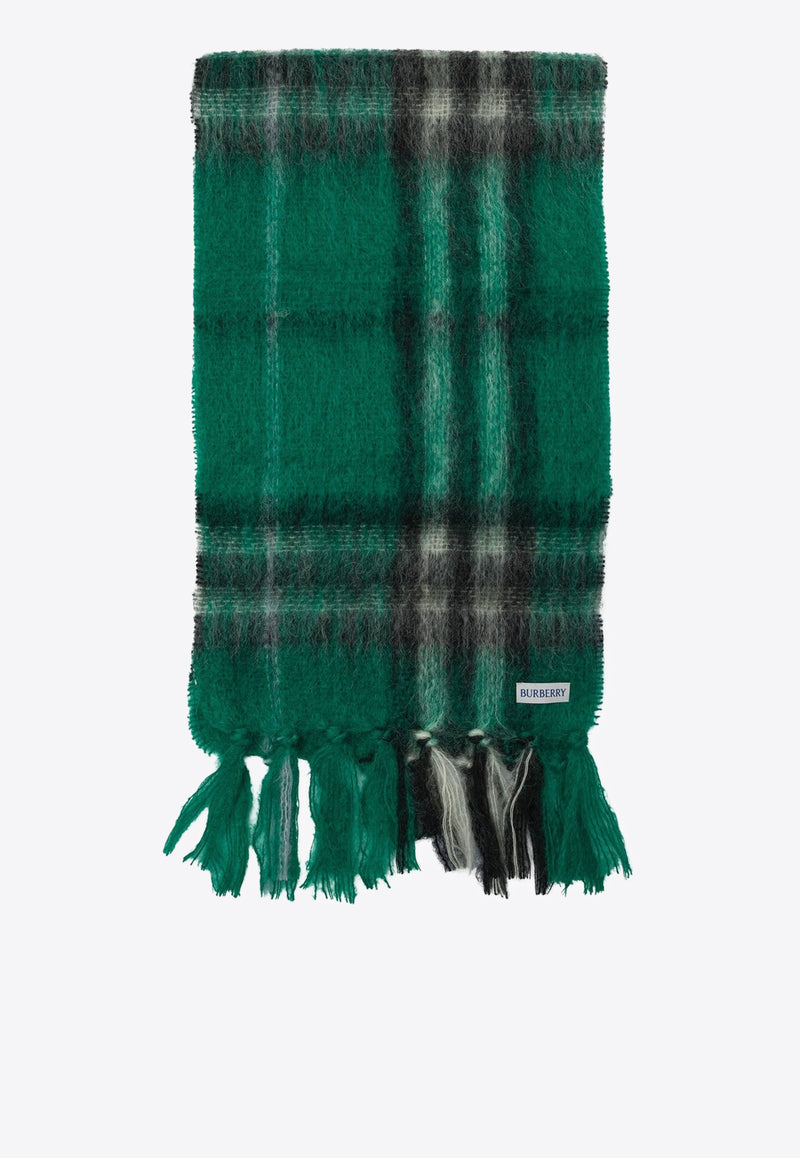 Burberry Cashmere Check Pattern Scarf Green 8112968_e1a3b4bd-6e68-4ef1-b565-4ab71491d51b