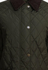 Burberry Quilted Buttoned Jacket  Green 8113591_82071