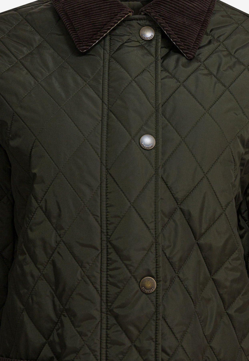 Burberry Quilted Buttoned Jacket  Green 8113591_82071