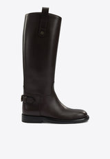 Burberry Leather Cavalier Knee-High Boots Brown 8114939_21143bac-b840-44b2-a6ef-6845edab9d82