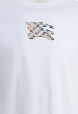Burberry EKD Check Embroidery T-shirt
 White 8116170_fc797e40-5b33-4295-8923-c22f4d8945e5