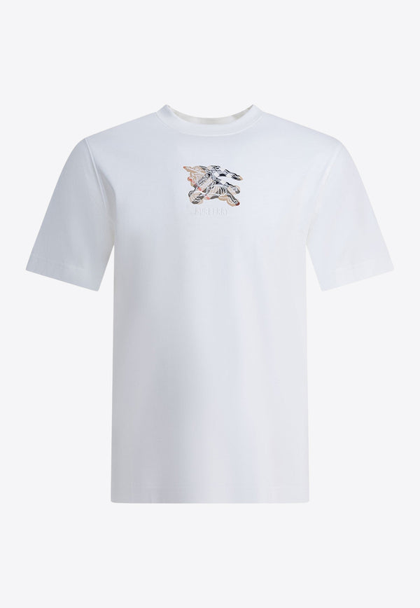 Burberry EKD Check Embroidery T-shirt
 White 8116170_fc797e40-5b33-4295-8923-c22f4d8945e5