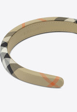Burberry Kids Girls Vintage Check Headband Beige 8108699_82424