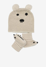 Burberry Kids Babies Bear-Shaped Beanie Gift Set - Set of 2 Beige 8109598_35787bcf-da90-4183-ab26-4a83eb5b4d8b