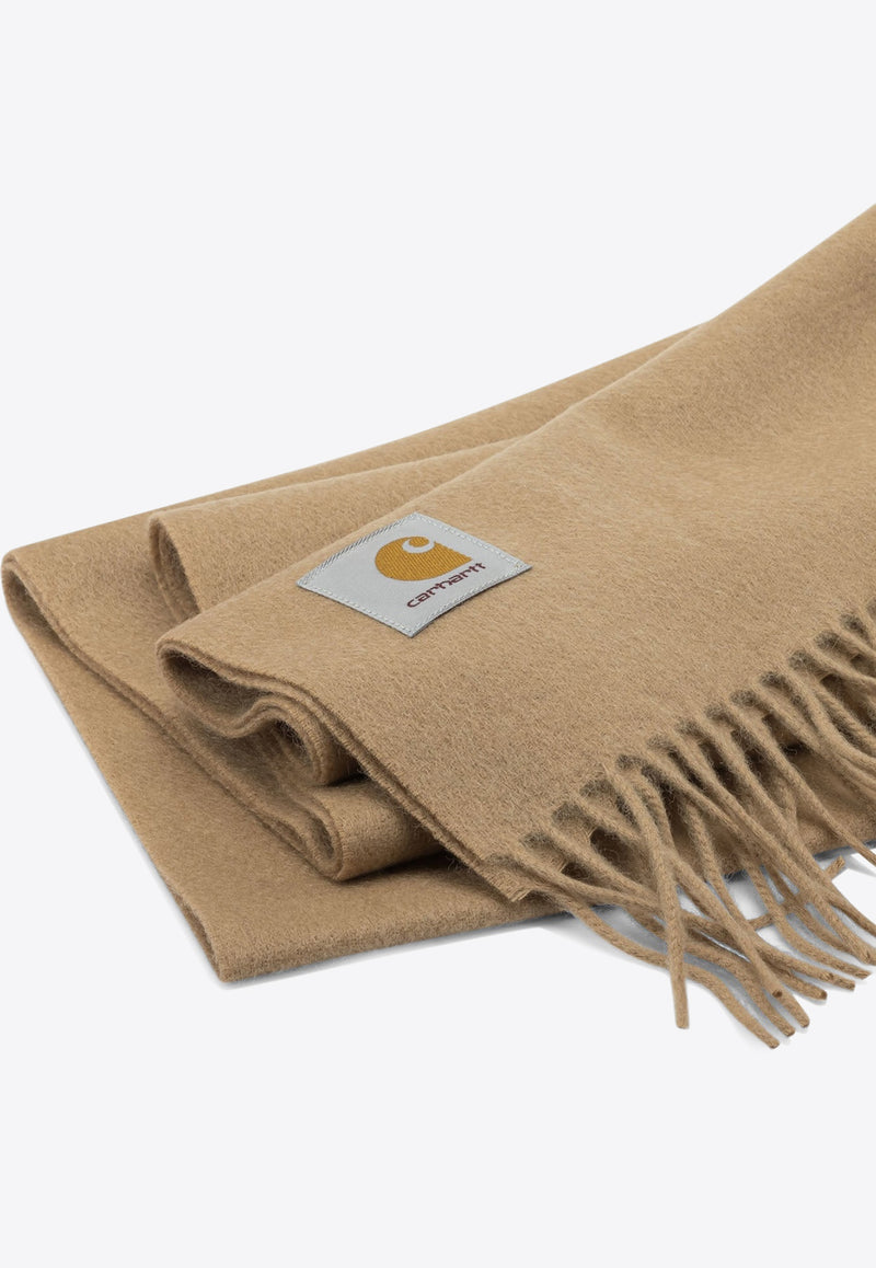 Carhartt Wip Logo Patch Wool Scarf Beige I0135072FSXX.06_a681b904-dd09-4ec5-b407-d287b637ee98