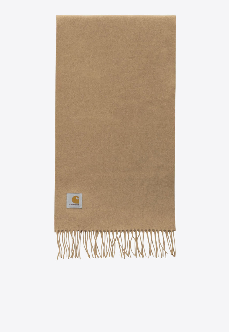 Carhartt Wip Logo Patch Wool Scarf Beige I0135072FSXX.06_a681b904-dd09-4ec5-b407-d287b637ee98