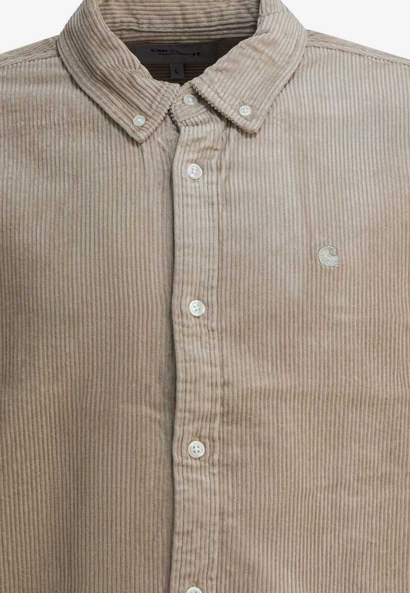 Carhartt Wip Madison Cord Long-Sleeved Corduroy Shirt Beige I0299580FGXX.03_2414409e-8c5e-41ad-aee9-c5675148e54f