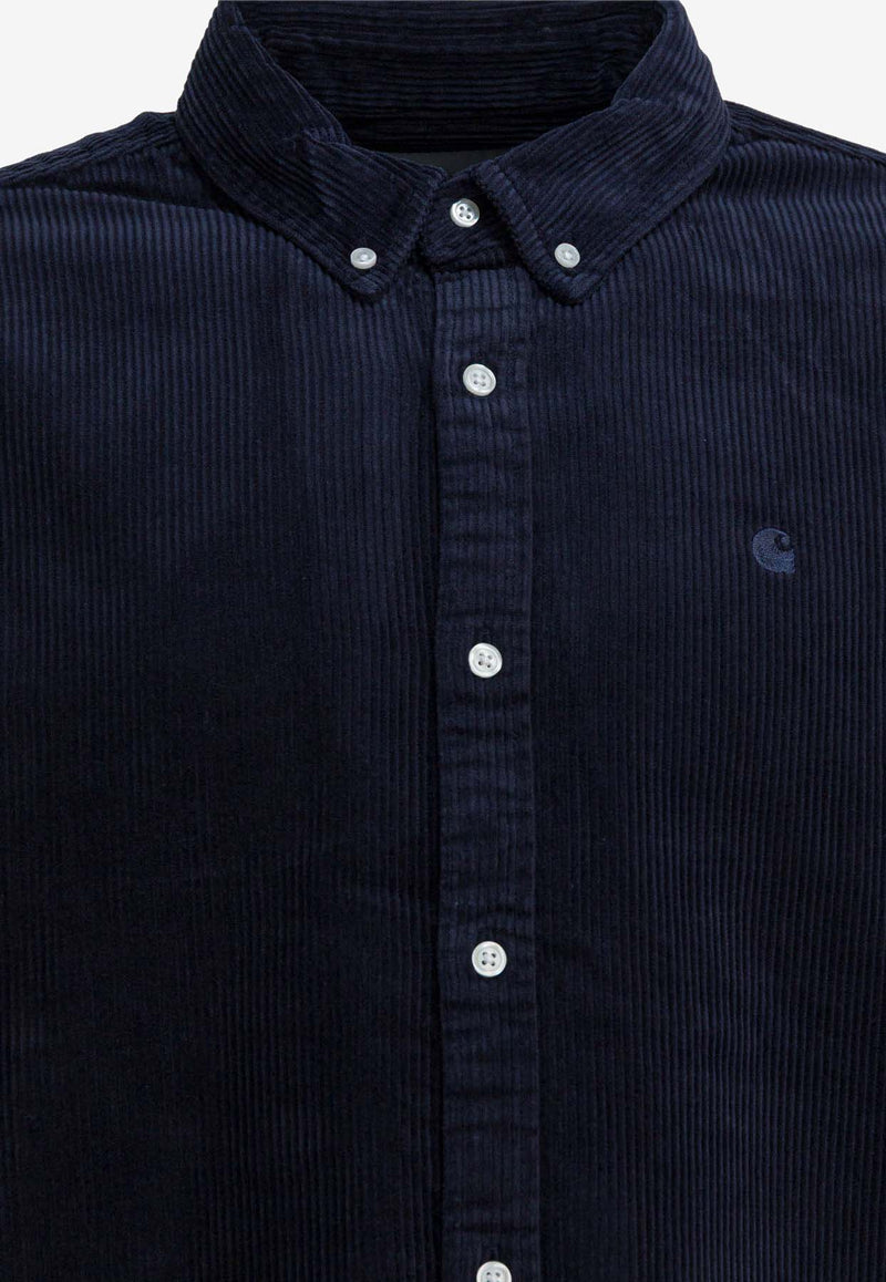 Carhartt Wip Madison Cord Long-Sleeved Corduroy Shirt Navy I0299580FHXX.03_23efa350-9a4c-4a92-a15f-9e0dba3f55b5