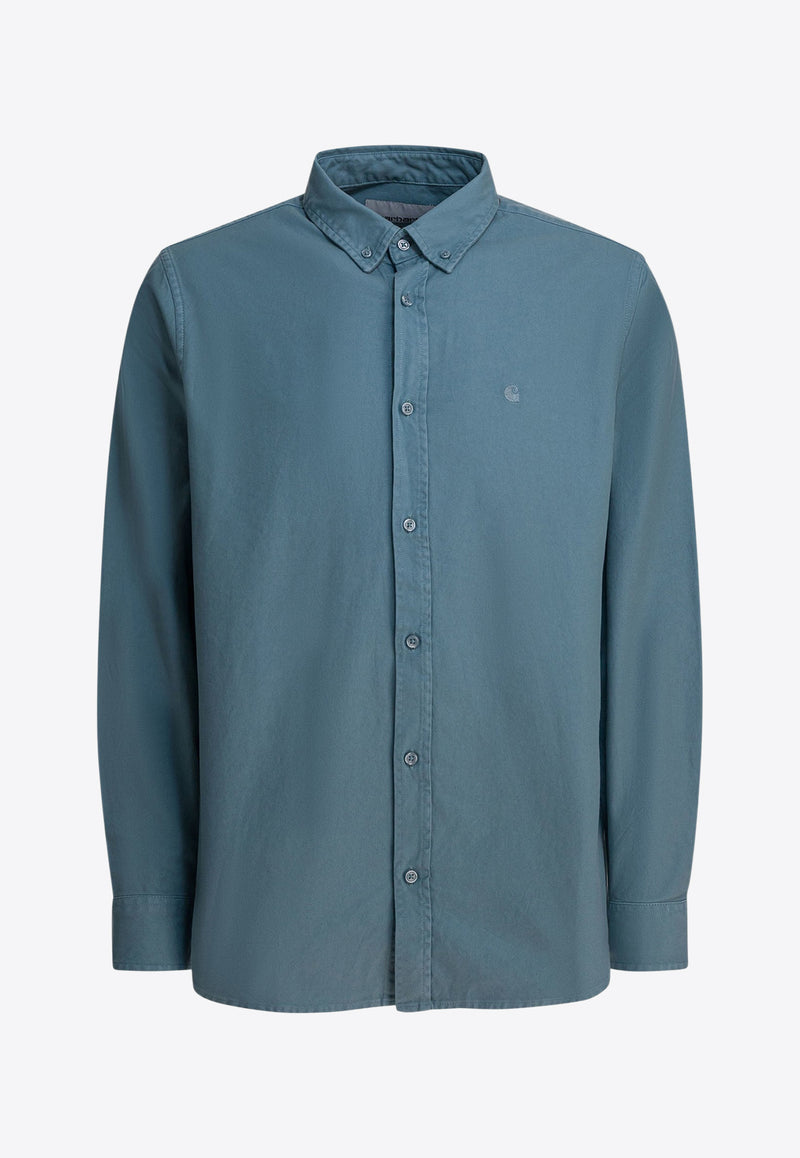 Carhartt Wip Bolton Long-Sleeved Shirt Blue I03023833EXX.03_89476301-7b33-4b9e-bf3a-75643a920c91