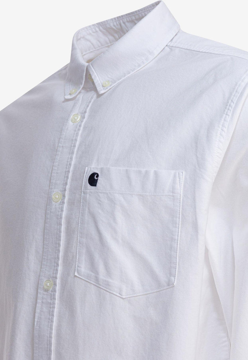 Carhartt Wip C-Logo Buttoned Shirt White I03079912HXX.03_30996893-1e52-4dad-a8da-92697c9a4e2f