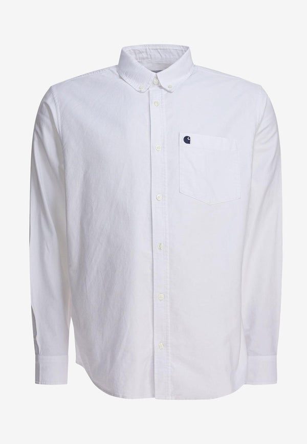 Carhartt Wip C-Logo Buttoned Shirt White I03079912HXX.03_30996893-1e52-4dad-a8da-92697c9a4e2f