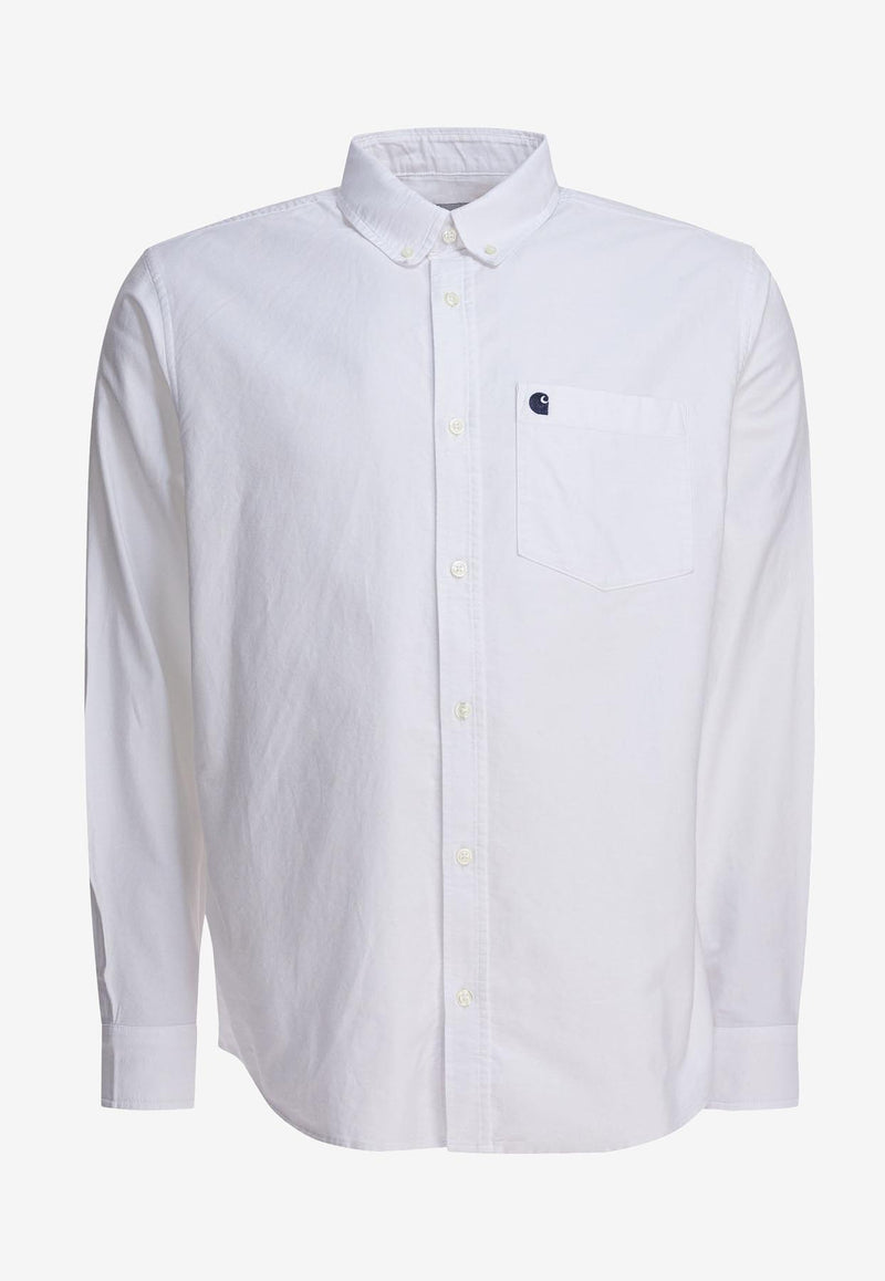Carhartt Wip C-Logo Buttoned Shirt White I03079912HXX.03_30996893-1e52-4dad-a8da-92697c9a4e2f