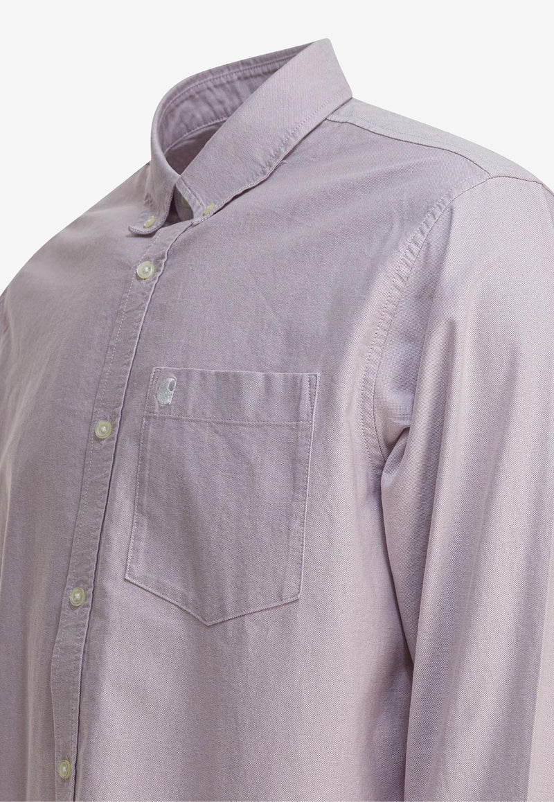 Carhartt Wip C-Logo Long-Sleeved Shirt Pink I03079931MXX.03_b6cda177-cd0c-451a-ae7c-ae9e502feec6