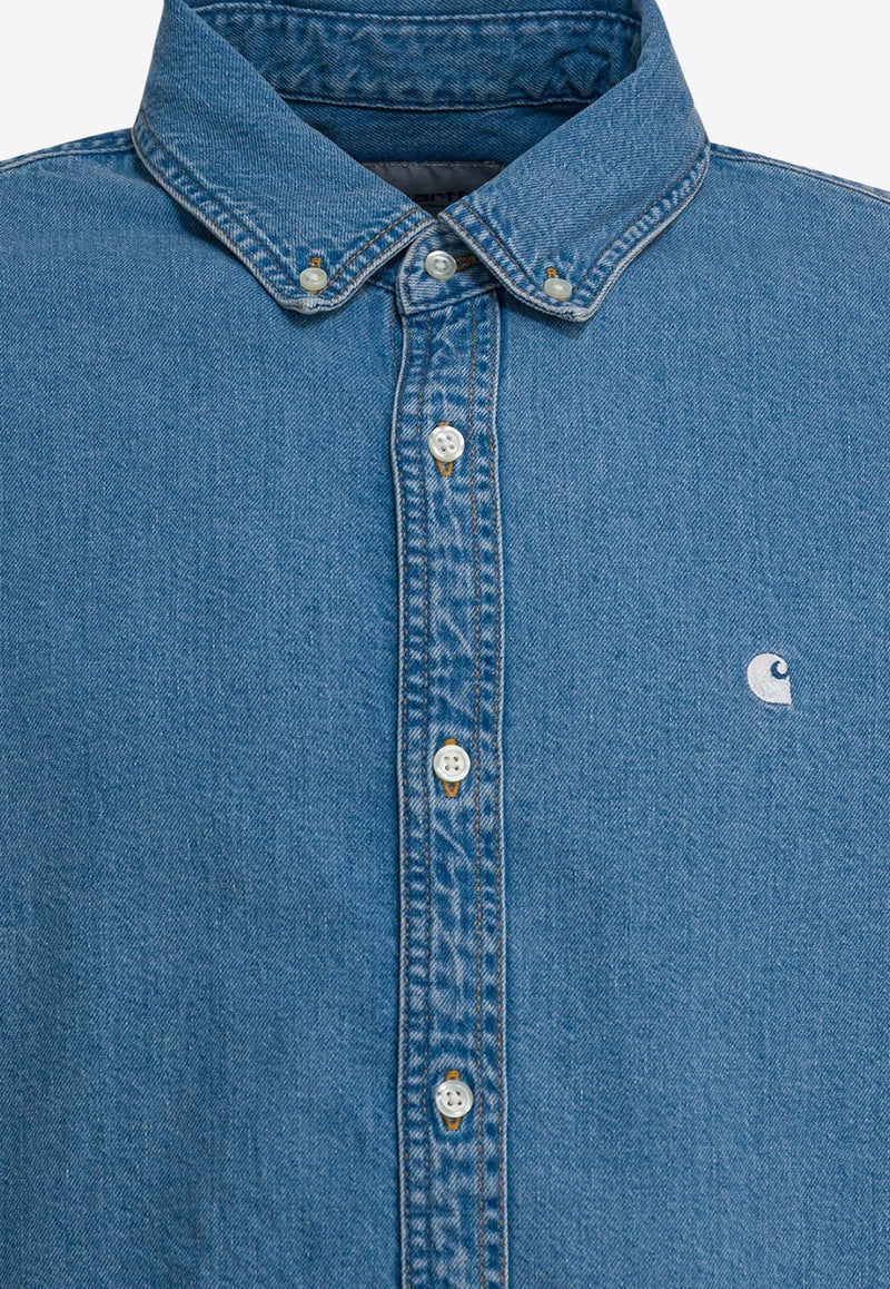 Carhartt Wip Lucas Long-Sleeved Denim Shirt Blue I0345250135.03_816f49ad-1e12-4168-ac1d-43fa4f863e0e