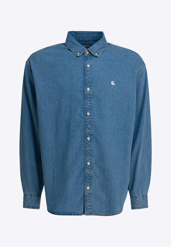 Carhartt Wip Lucas Long-Sleeved Denim Shirt Blue I0345250135.03_816f49ad-1e12-4168-ac1d-43fa4f863e0e