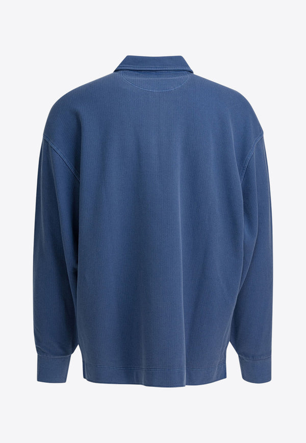 Carhartt Wip Script Half-Zip Sweatshirt Blue I03518832FGD.03_162a65c7-651e-4846-b109-26e658e9a074