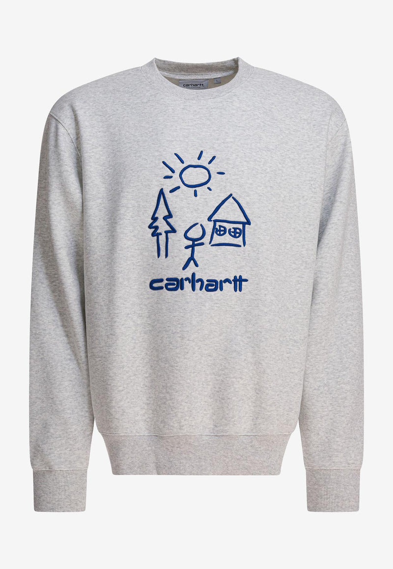 Carhartt Wip Masterpiece Crewneck Sweatshirt Gray I03519933LXX.03_8f6b2251-e33b-4292-8a91-87e12e4f99a2