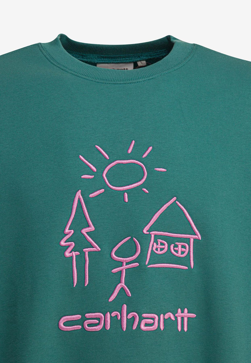 Carhartt Wip Masterpiece Crewneck Sweatshirt Green I03519933MXX.03_82562