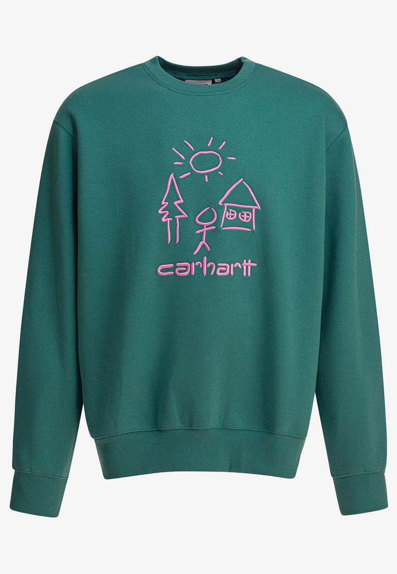 Carhartt Wip Masterpiece Crewneck Sweatshirt Green I03519933MXX.03_82562