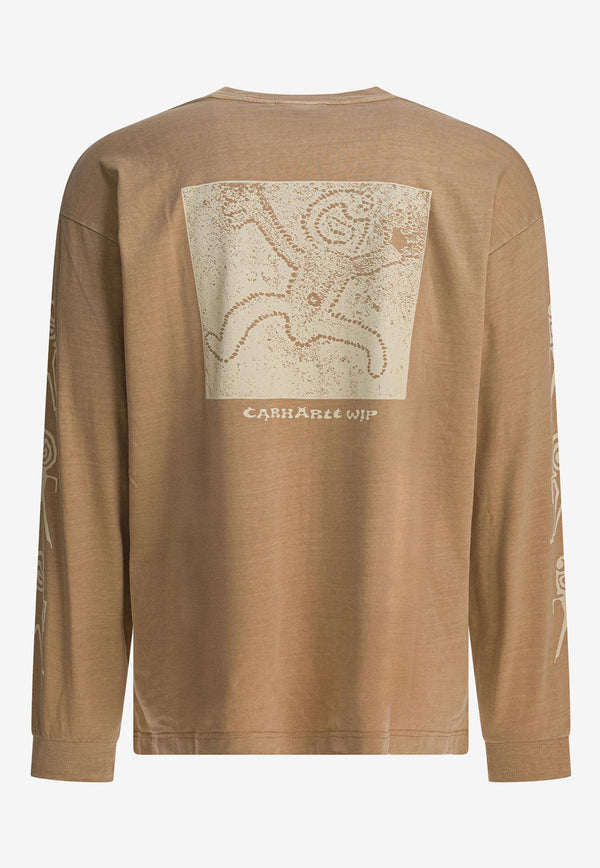 Carhartt Wip Terrestrial Long-Sleeved T-shirt Beige I0352270TLPG.03_610b2a35-7dad-43e5-b023-b40dc49a3cec