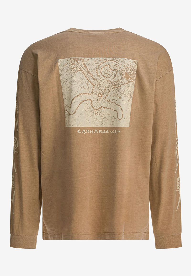 Carhartt Wip Terrestrial Long-Sleeved T-shirt Beige I0352270TLPG.03_610b2a35-7dad-43e5-b023-b40dc49a3cec